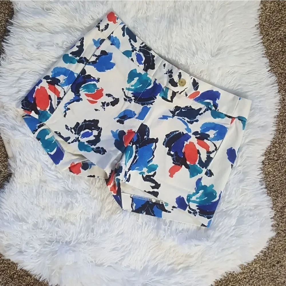 J. Crew Shorts Floral Womens Size 00 Stretch‎